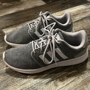 ADIDAS Cloudfoam Dark Heather Grey & White Sneakers Women’s US 8.5